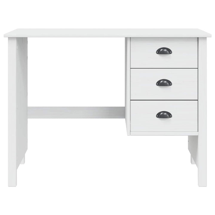 Skrivebord med Skuffer med skuffe HILL Hvid 100 x 45 x 74 cm