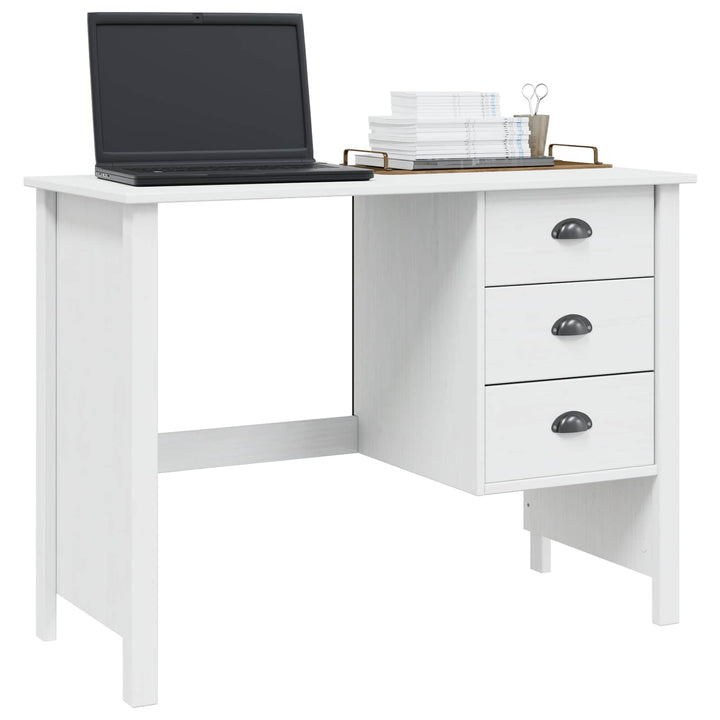 Skrivebord med Skuffer med skuffe HILL Hvid 100 x 45 x 74 cm