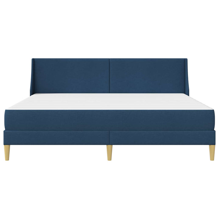 Sengeramme med madras med hovedgærde Blå 180 x 200 cm Polyester