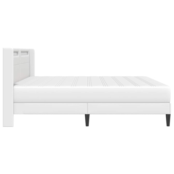 Sengeramme med madras Hvid 180 x 200 cm Kunstlæder