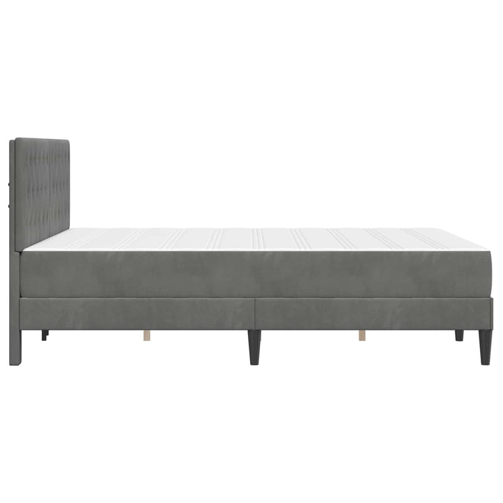 Sengeramme med madras vidaXL Mørkegrå 120 x 190 cm Fløjl