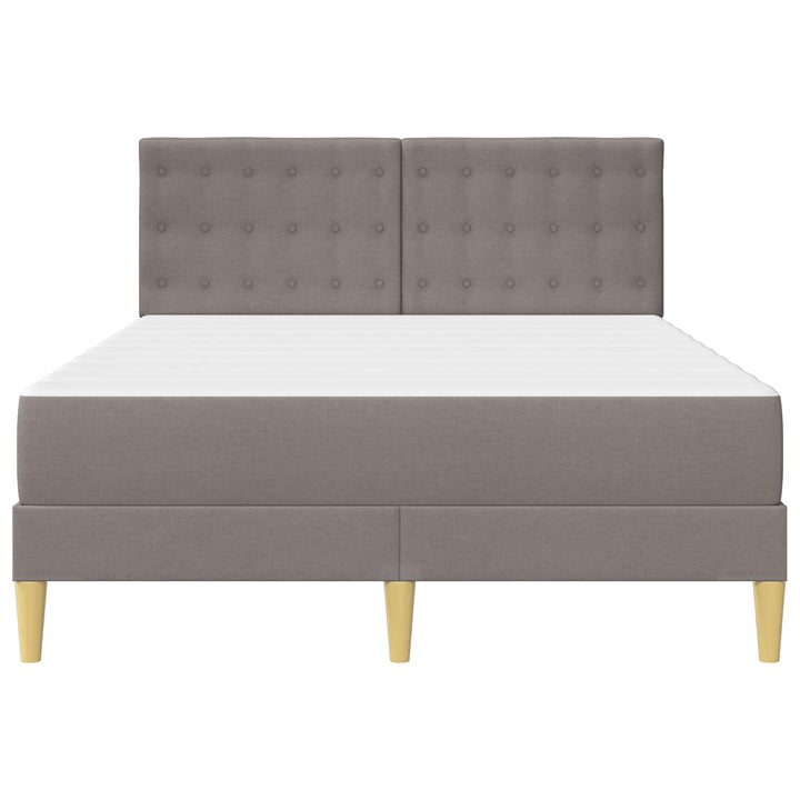 Sengeramme med madras med hovedgærde Gråbrun 120 x 190 cm Stof
