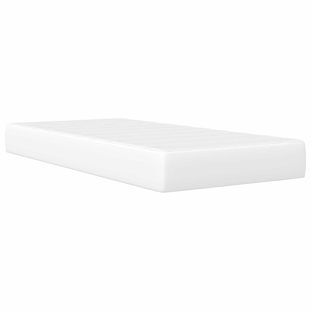 Sengestel med hovedgærde Hvid 90 x 200 cm Kunstlæder