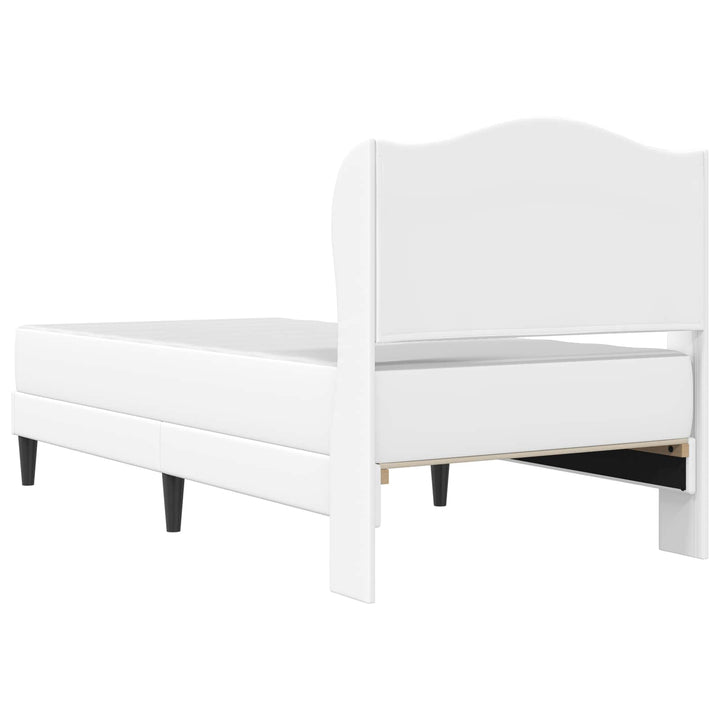 Sengestel med hovedgærde Hvid 90 x 200 cm Kunstlæder