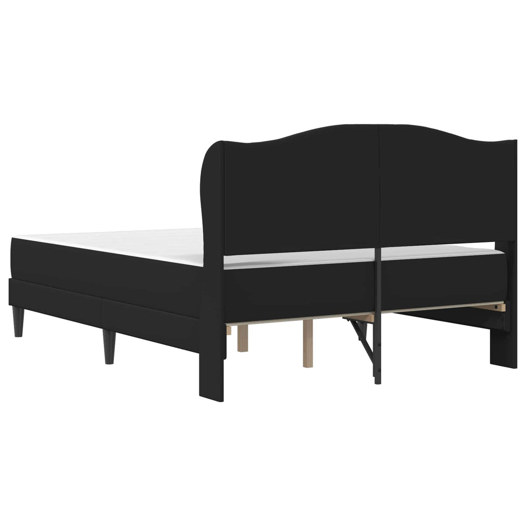 Sengestel med hovedgærde Sort 120 x 200 cm Kunstlæder