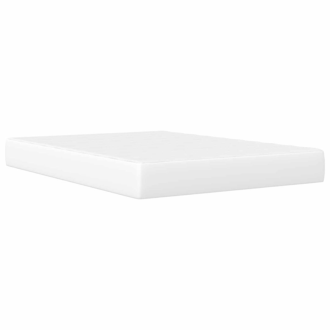 Sengestel med hovedgærde Hvid 140 x 200 cm Kunstlæder