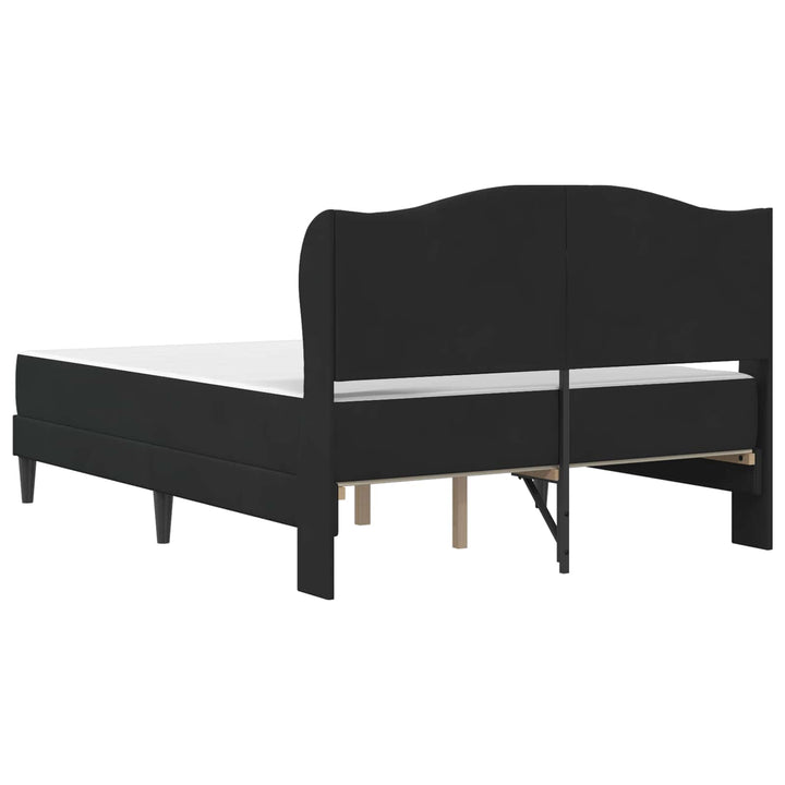 Sengestel med hovedgærde Sort 120 x 200 cm Fløjl