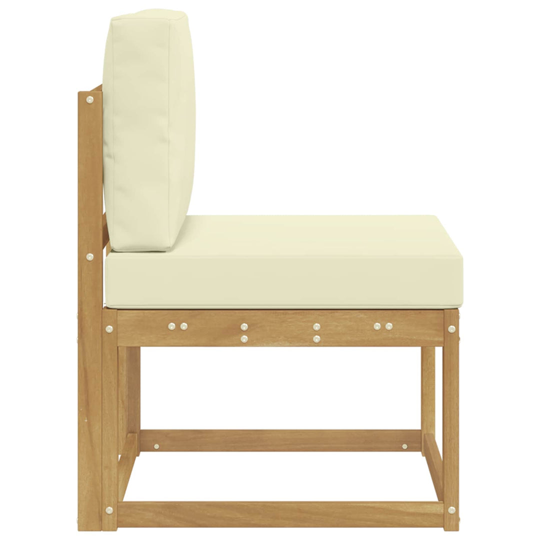 Udendørs sofagruppe Hvid og cremefarvet 59 x 63 x 73 cm