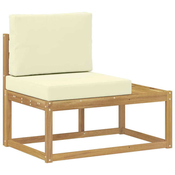 Udendørs Modulsofa Hvid 91 x 63 x 73 cm Massivt Akacietræ