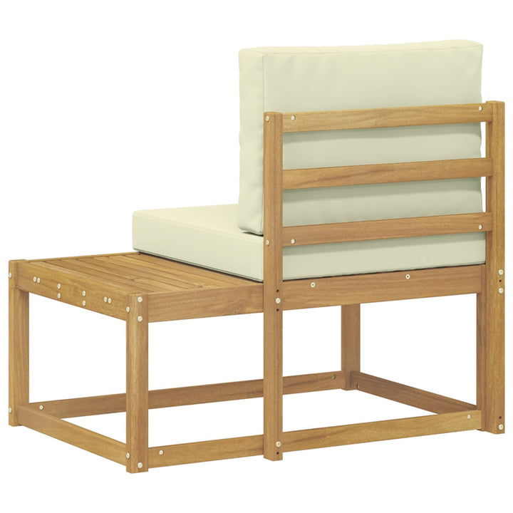 Udendørs Modulsofa Hvid 91 x 63 x 73 cm Massivt Akacietræ