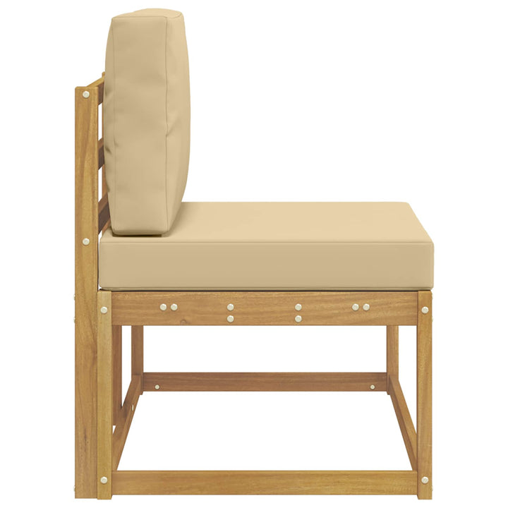 Udendørs Modulsofa Hvid 91 x 63 x 73 cm Massivt Akacietræ