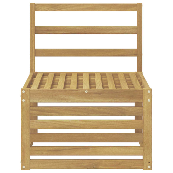 Udendørs Mellem Sofa Massivt Akacietræ Hvid 63 x 59 x 73 cm