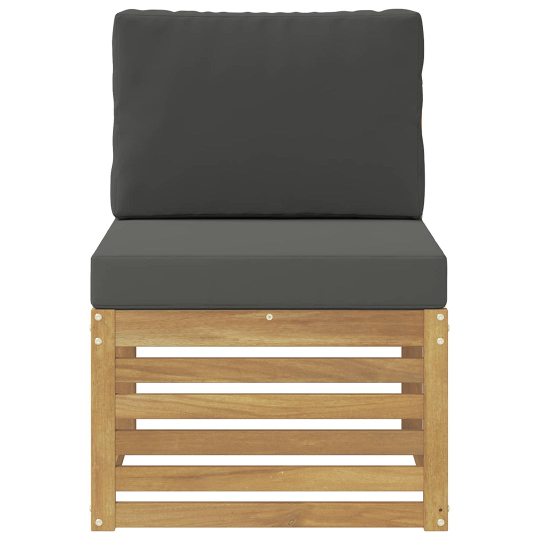 Udendørs Mellem Sofa Massivt Akacietræ Hvid