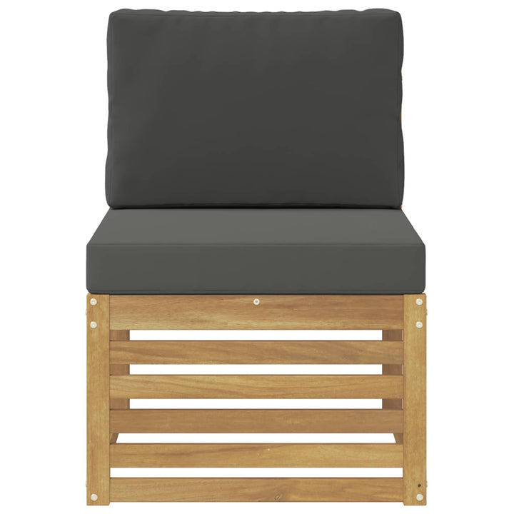 Udendørs Mellem Sofa Massivt Akacietræ Hvid