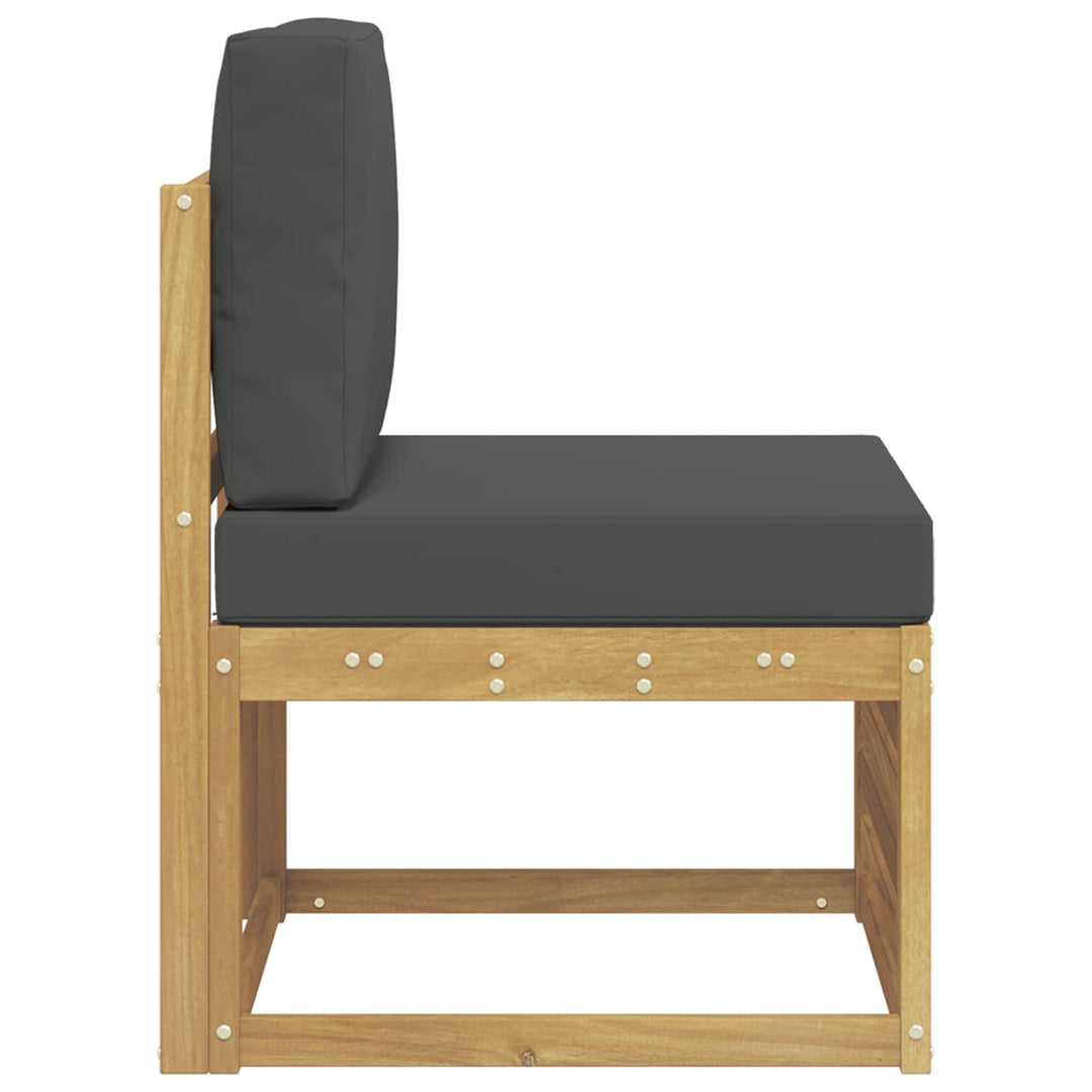 Udendørs Mellem Sofa Massivt Akacietræ Hvid