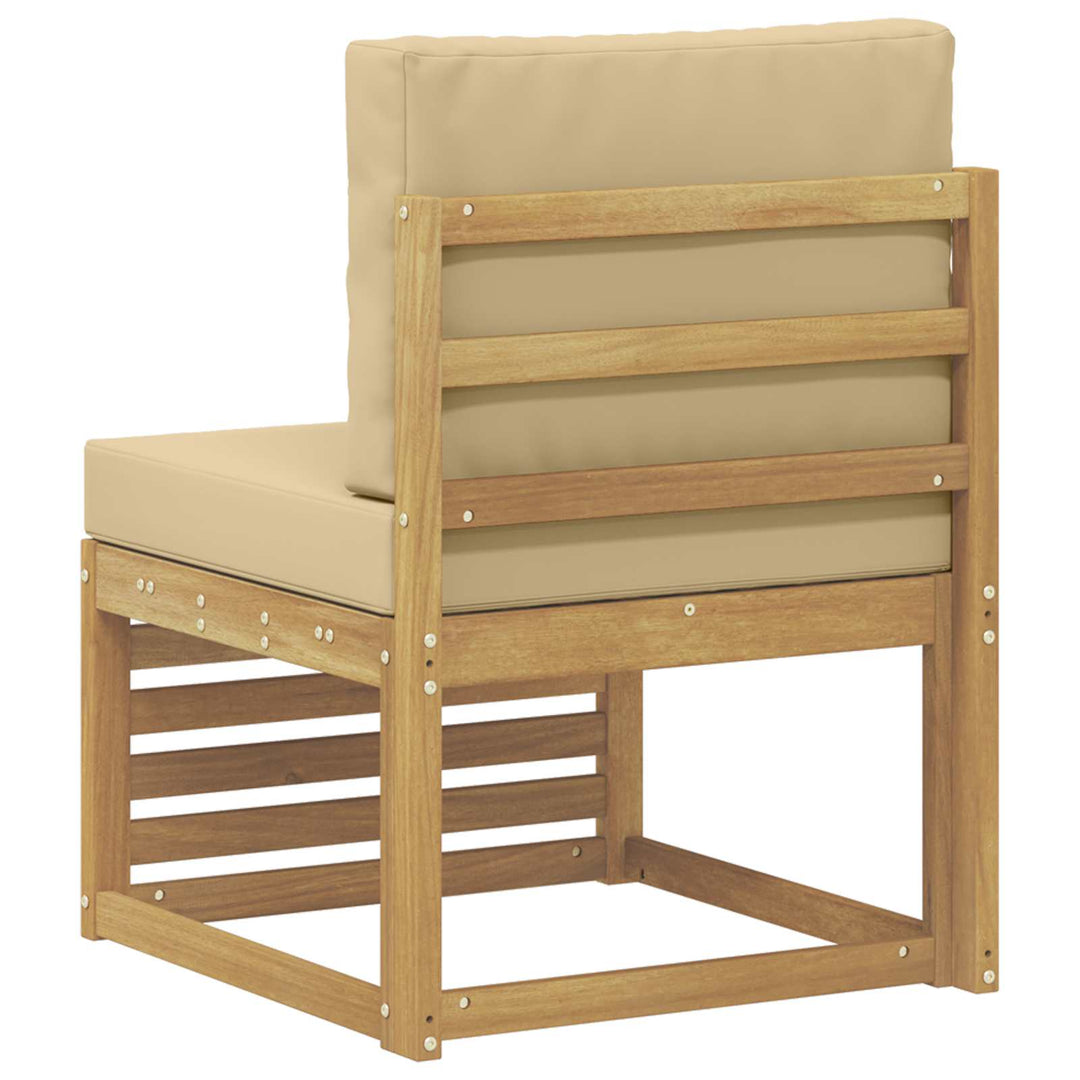 Udendørs Mellem Sofa Massivt Akacietræ Hvid