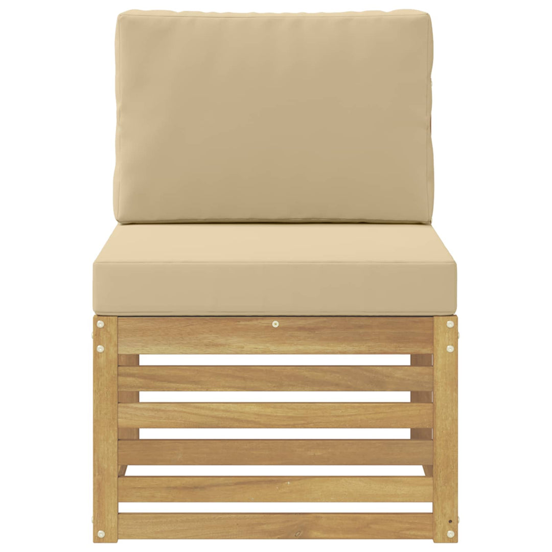 Udendørs Mellem Sofa Massivt Akacietræ Hvid