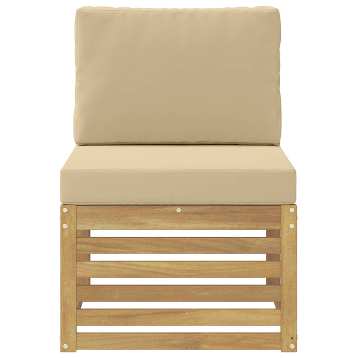 Udendørs Mellem Sofa Massivt Akacietræ Hvid