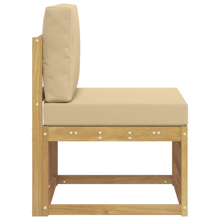 Udendørs Mellem Sofa Massivt Akacietræ Hvid