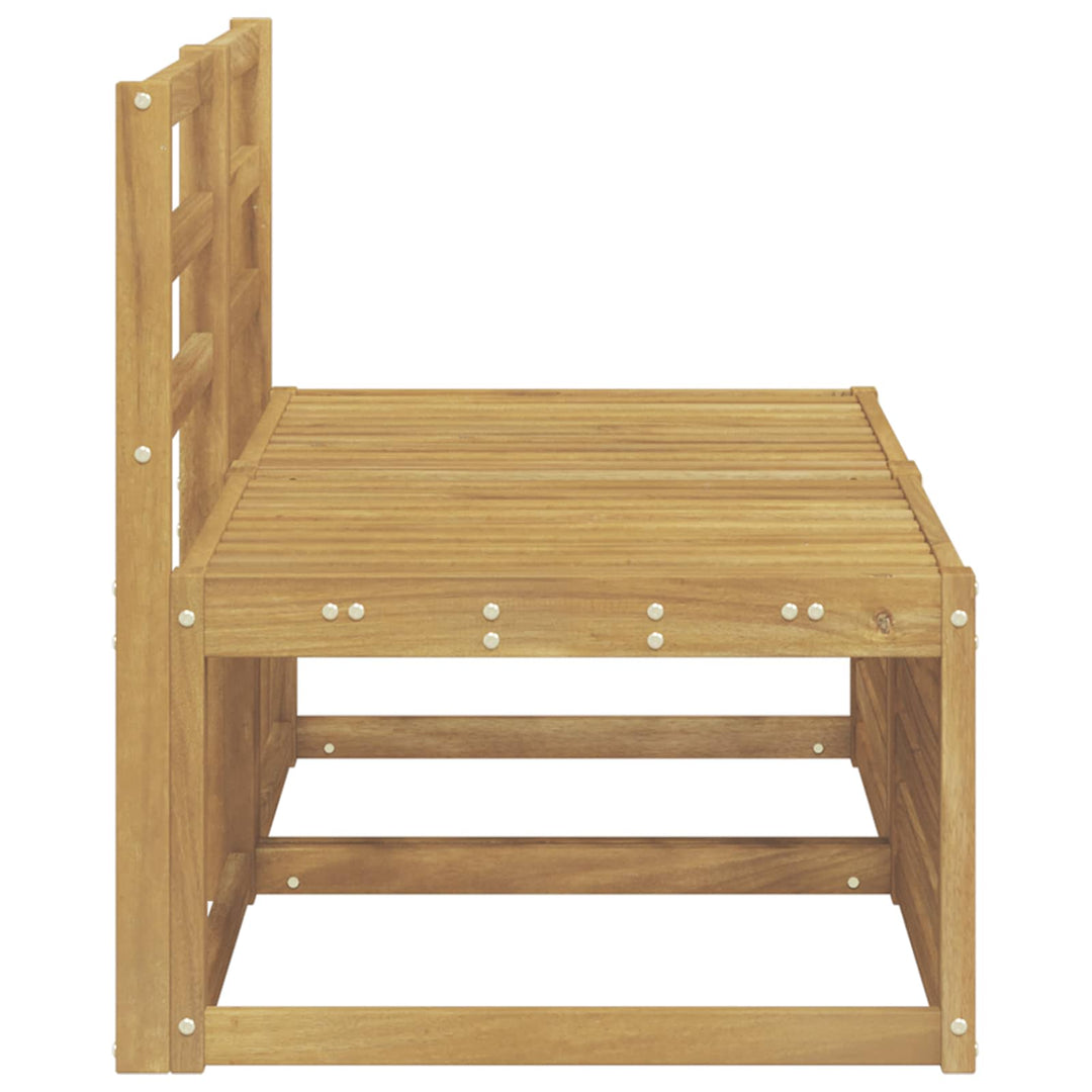 2 Stk Udendørs Mellem Sofa Massivt Akacietræ Hvid