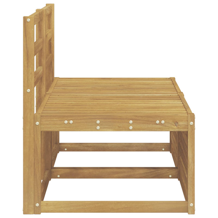 2 Stk Udendørs Mellem Sofa Massivt Akacietræ Hvid