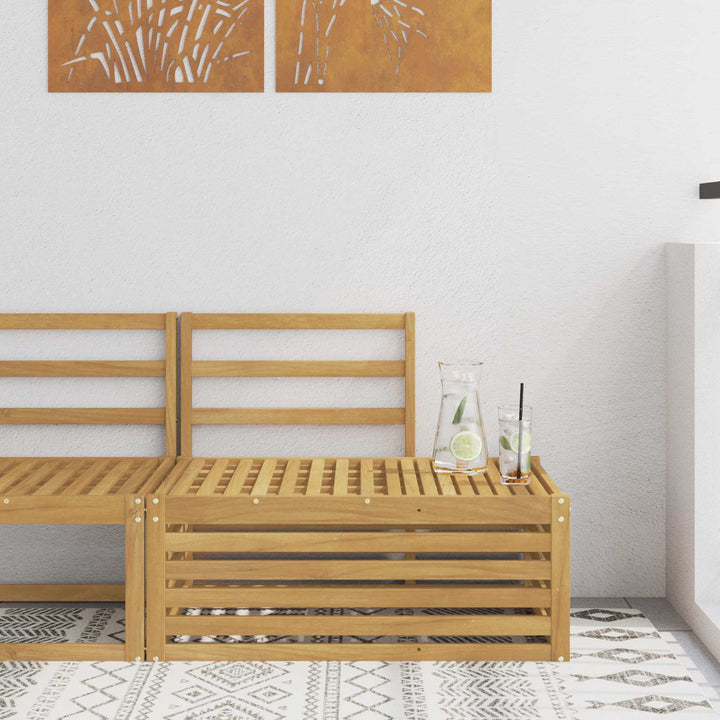 Udendørs sofagruppe Hvid 91 x 63 x 73 cm Massivt Akacietræ
