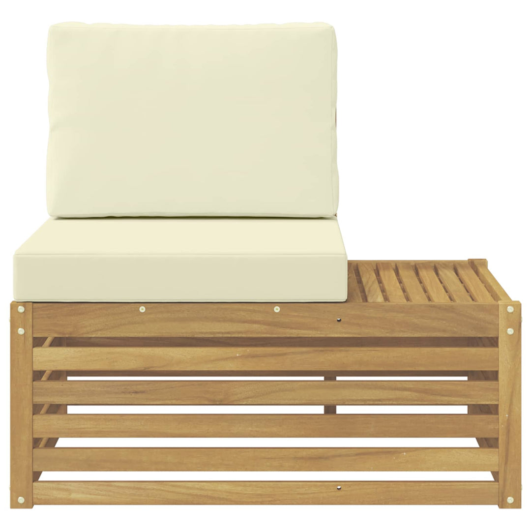 Udendørs Sektionel Sofa Enheder med pude Hvid og cremefarvet