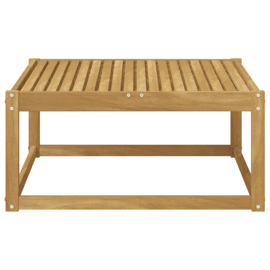 Udendørs puf Massivt Akacietræ Hvid 79 x 79 x 37 cm