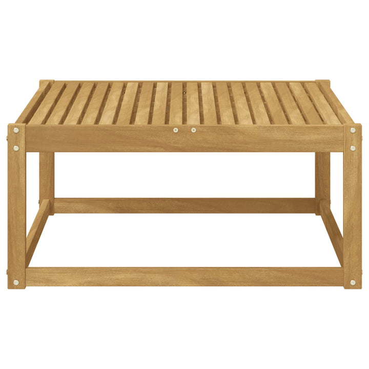 Udendørs puf Massivt Akacietræ Hvid 79 x 79 x 37 cm