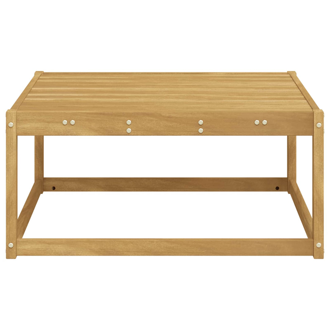 Udendørs puf Massivt Akacietræ Hvid 79 x 79 x 37 cm