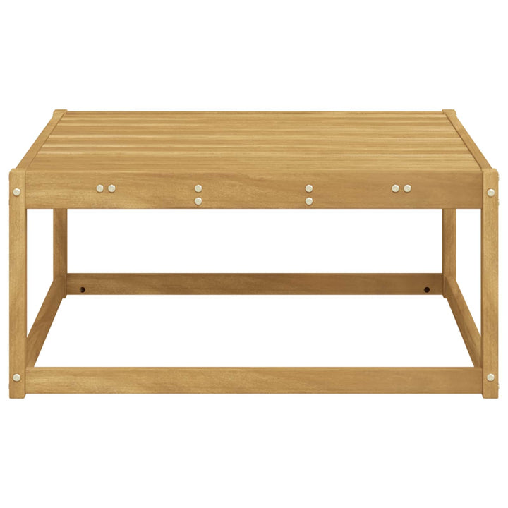Udendørs puf Massivt Akacietræ Hvid 79 x 79 x 37 cm