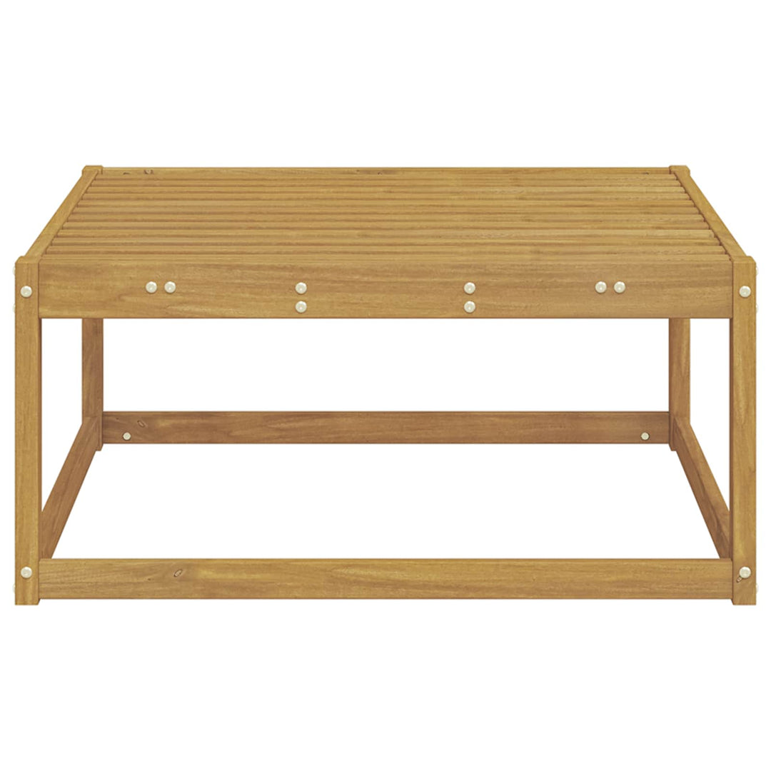Udendørs puf Massivt Akacietræ Hvid 79 x 79 x 37 cm