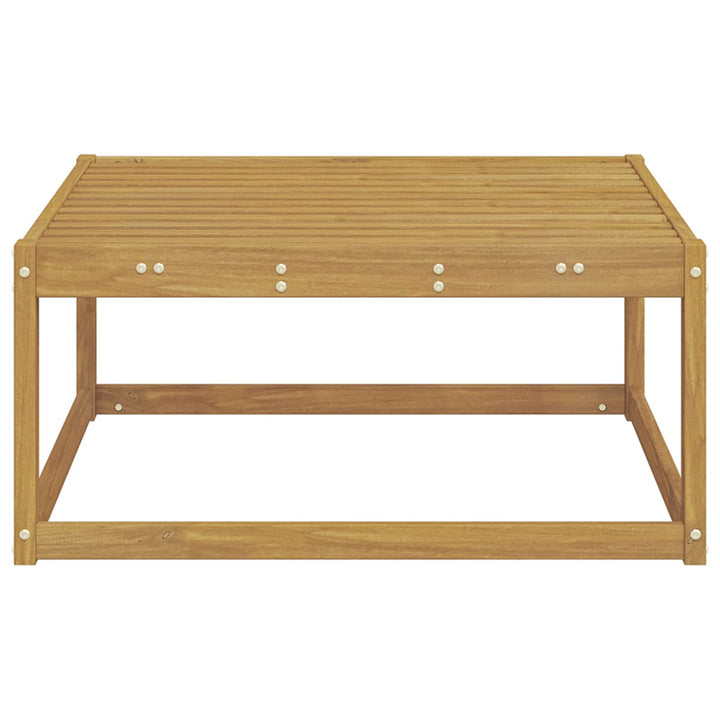 Udendørs puf Massivt Akacietræ Hvid 79 x 79 x 37 cm