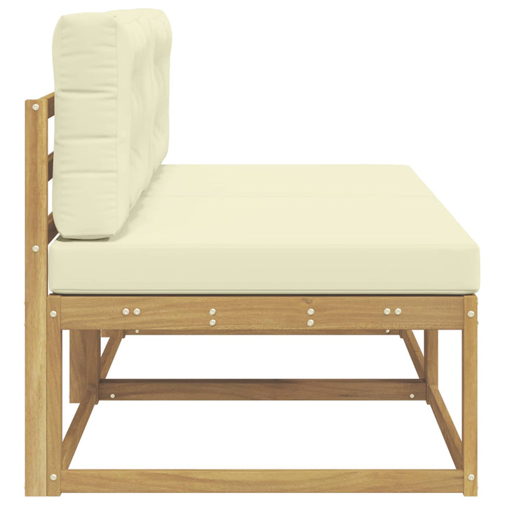 2 Stk Udendørs Mellem Sofa Polyester Hvid