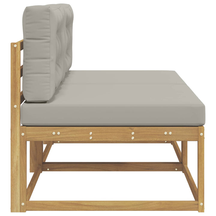 2 Stk Udendørs Mellem Sofa Polyester Hvid