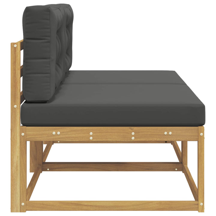 2 Stk Udendørs Mellem Sofa Polyester Hvid