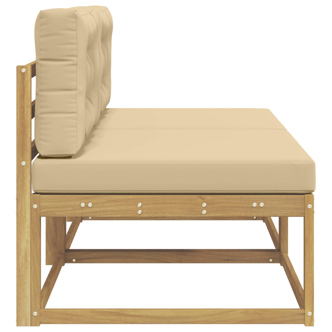 2 Stk Udendørs Mellem Sofa Polyester Hvid