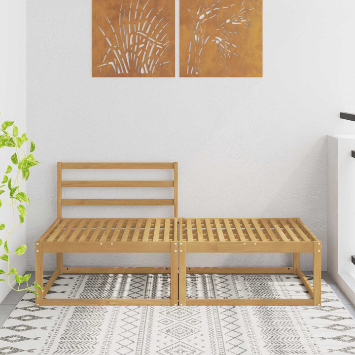 2 Stk Udendørs puf Polyester Hvid