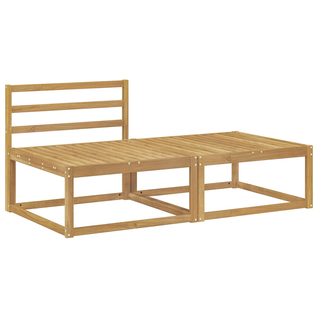 2 Stk Udendørs puf Polyester Hvid