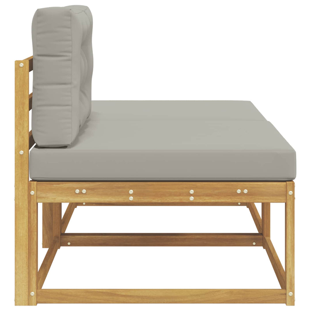 2 Stk Udendørs puf Polyester Hvid