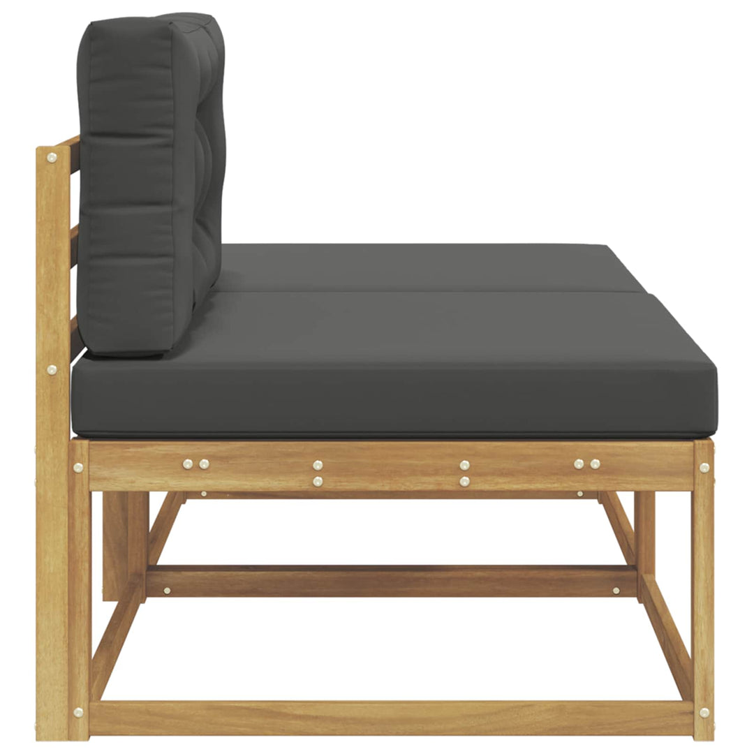 2 Stk Udendørs puf Polyester Hvid