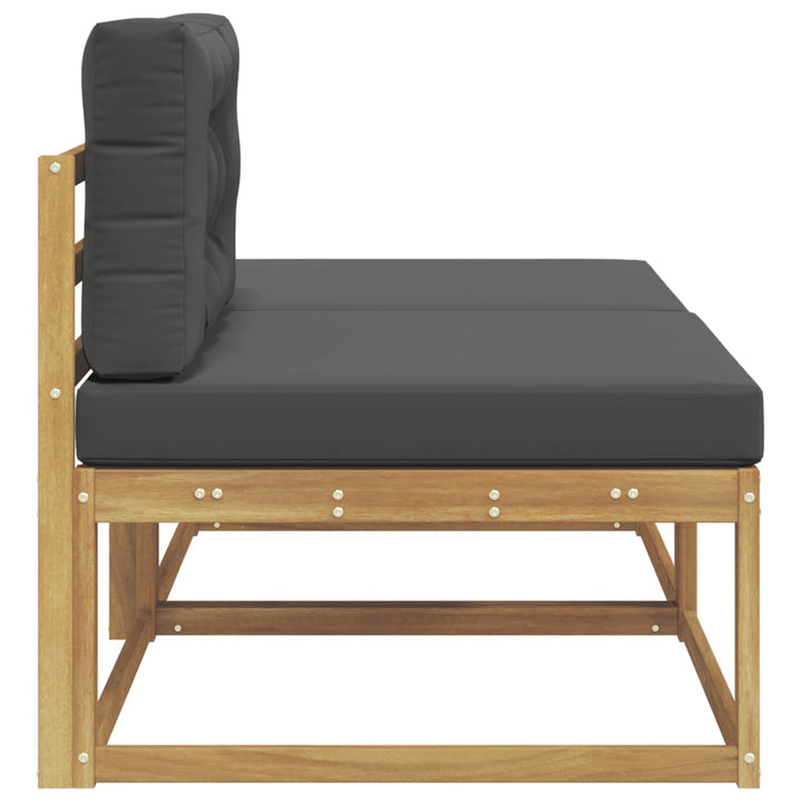2 Stk Udendørs puf Polyester Hvid