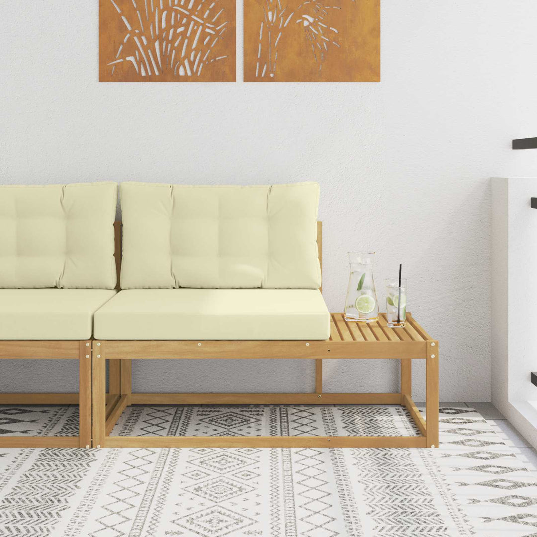 Udendørs Modulsofa med pude Hvid 115 x 83 x 73 cm Polyester
