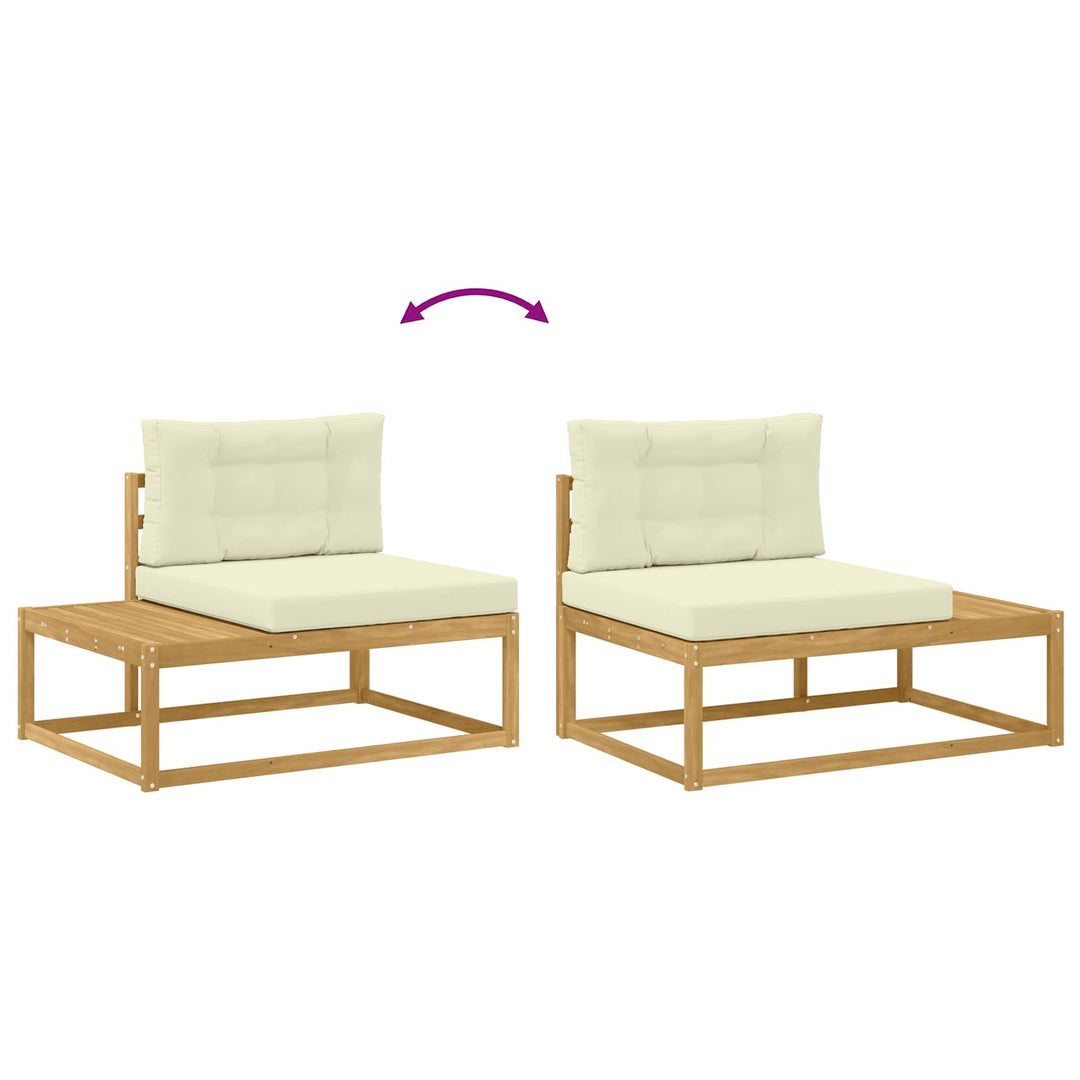 Udendørs Modulsofa med pude Hvid 115 x 83 x 73 cm Polyester