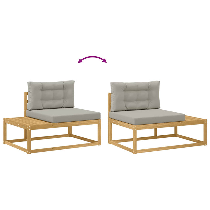 Udendørs Modulsofa med pude Hvid 115 x 83 x 73 cm Polyester