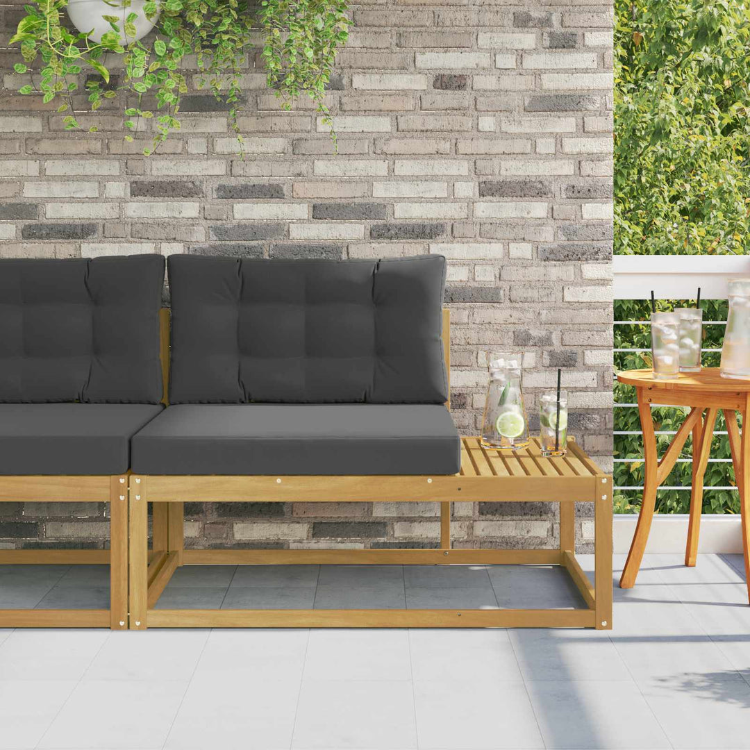 Udendørs Modulsofa med pude Hvid 115 x 83 x 73 cm Polyester