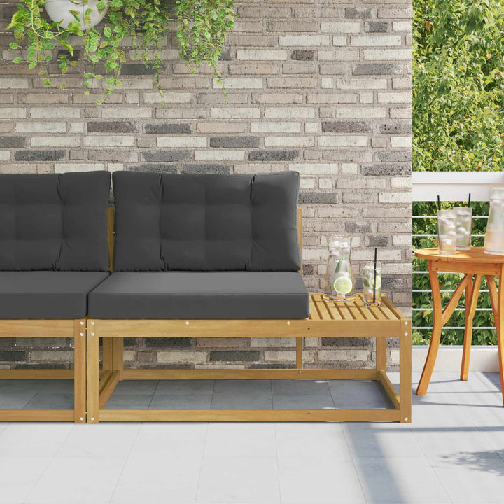 Udendørs Modulsofa med pude Hvid 115 x 83 x 73 cm Polyester