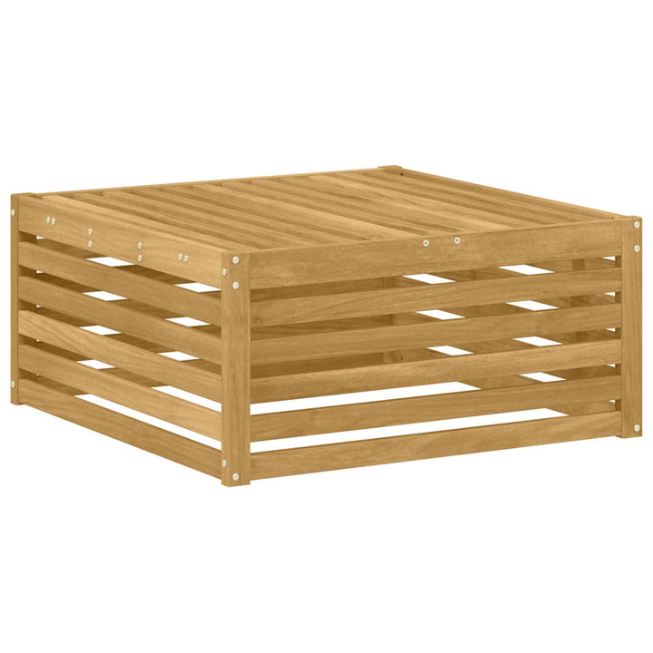 Udendørs puf Massivt Akacietræ Hvid 79 x 79 x 37 cm