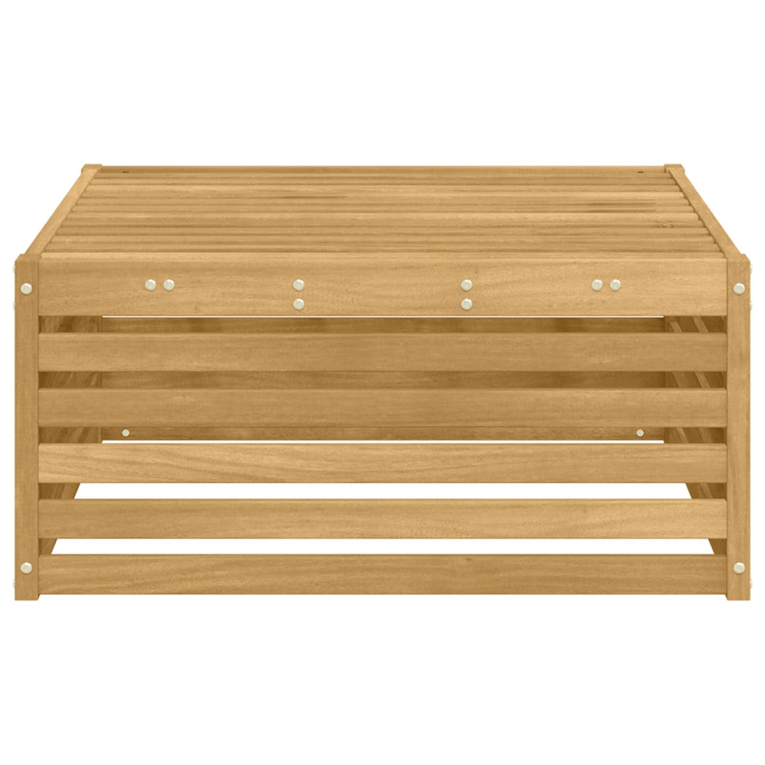 Udendørs puf Massivt Akacietræ Hvid 79 x 79 x 37 cm