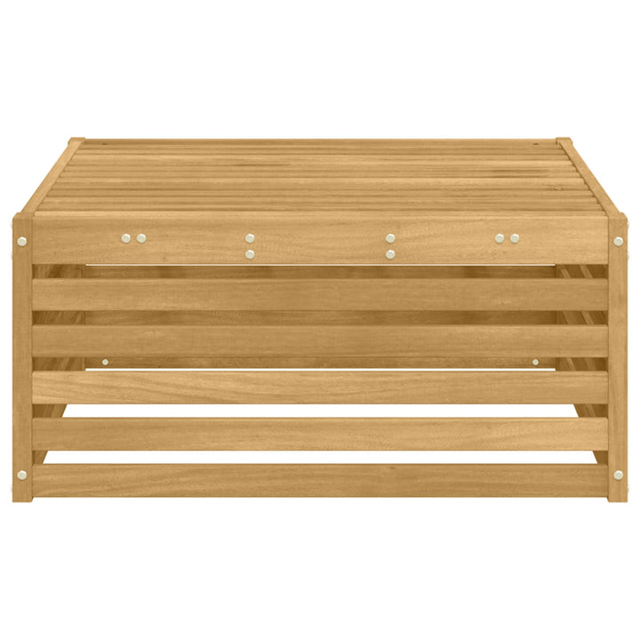 Udendørs puf Massivt Akacietræ Hvid 79 x 79 x 37 cm